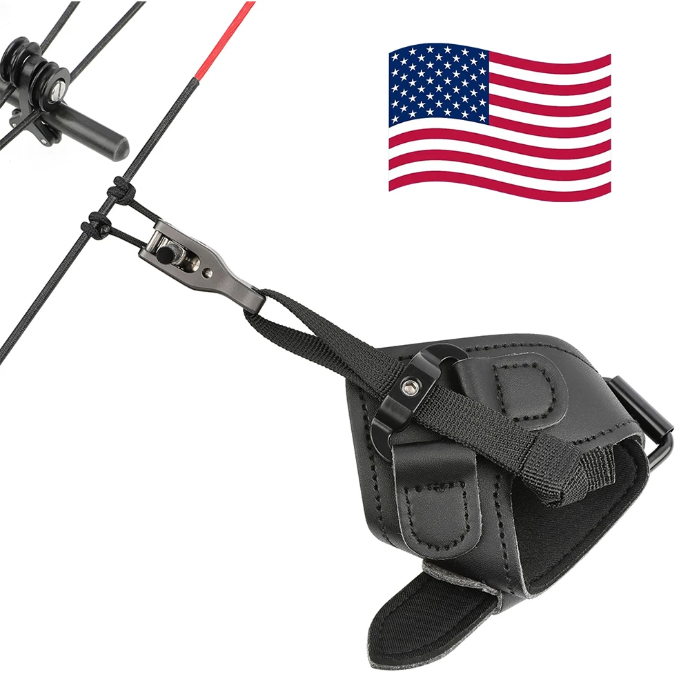 

Archery Bow Release Wrist Strap Releaser Aid Leather + Alloy Trigger Caliper Outdoor Shooting Hunting Bow Accessories