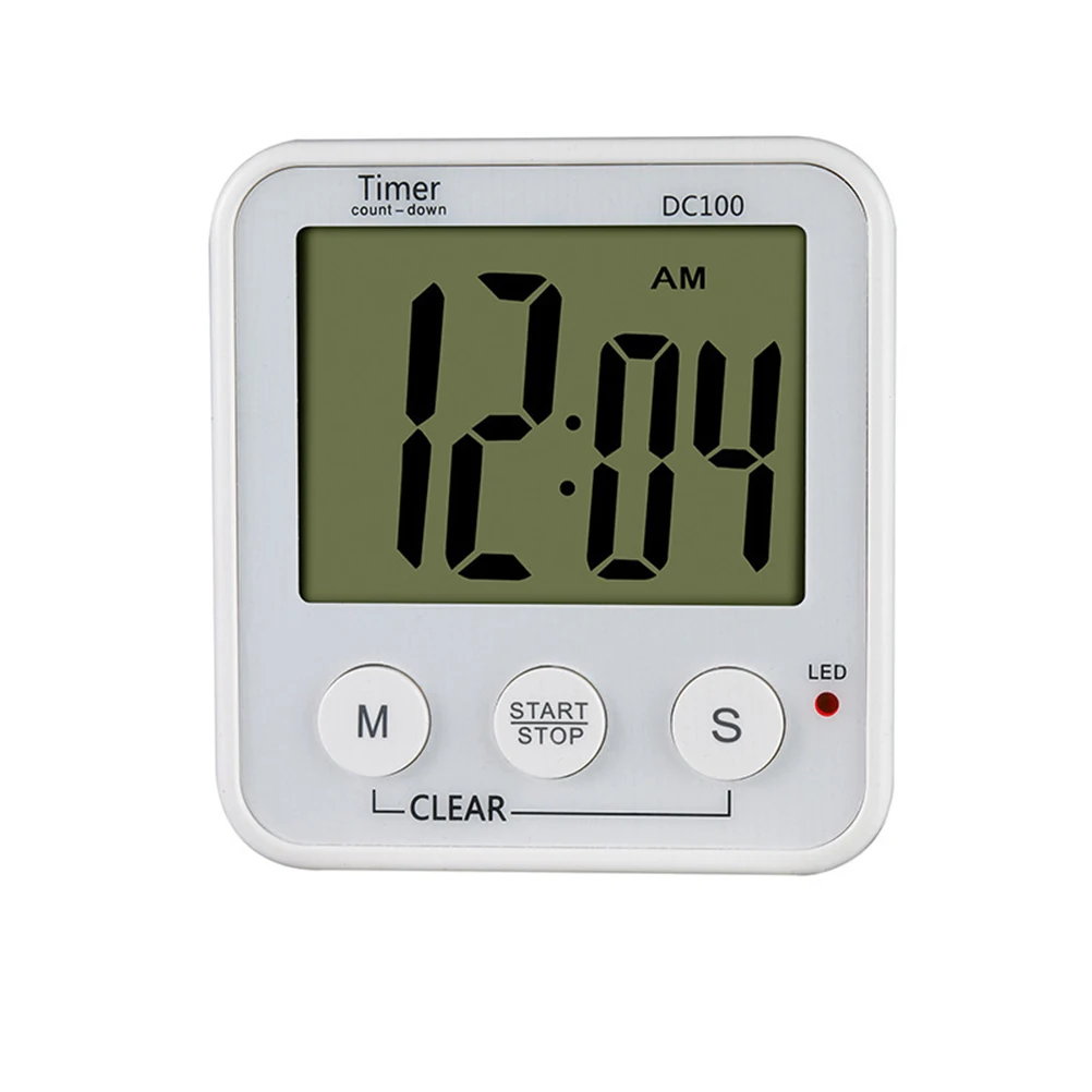 

Digital Kitchen Timer Large Screen Loud Sound Countdown Stopwatch Magnetic Stick Low Power Clock 99min 59sec