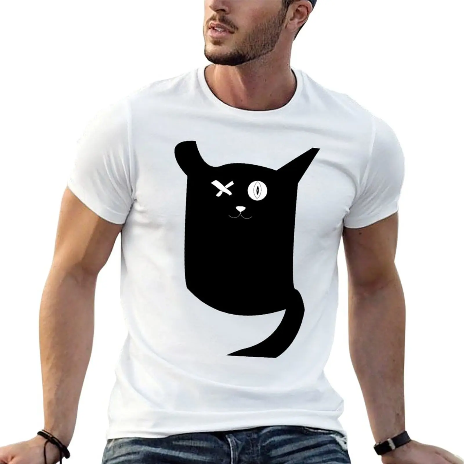 

shirt funny black T-Shirt cat man shirts man t graphic t