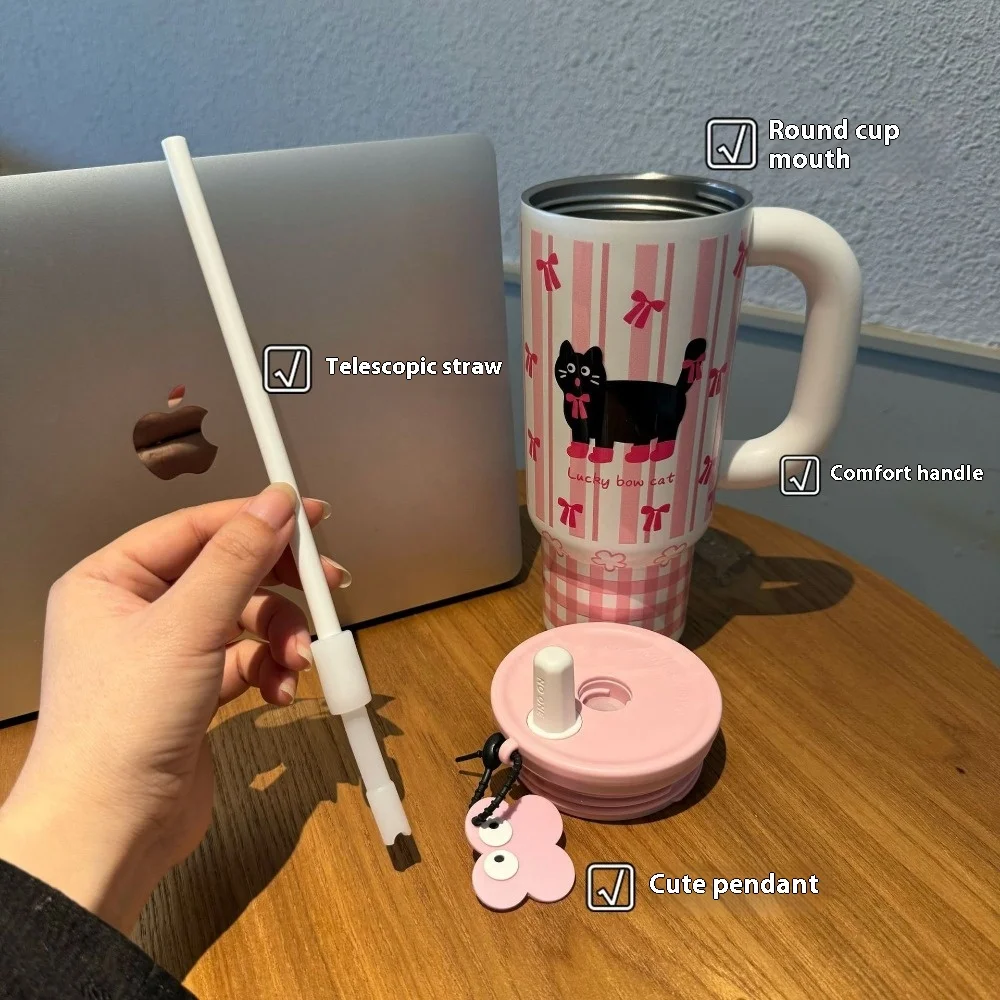 24 Oz 700 Ml Tumbler Ijs Cup Rvs Vacuüm Geïsoleerde Koffiekopje Warm Houden Koude Thermoskan Bier Water mok Met Handvat