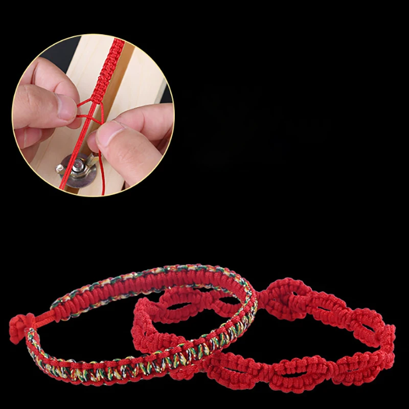เชือกถักเครื่องมือเชือกถักมือ Rack ปรับความยาวสําหรับสร้อยข้อมือสร้อยคอ DIY Handcraft เชือกถัก Fixing เครื่องมือ