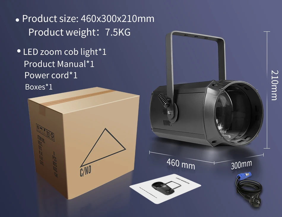 DMX 300W 2in1 Kalt+Warm /RGBW LED Zoom COB Beleuchtung für Party Nachtclub Kirche Hochzeit Lichteffekte – Detail 6