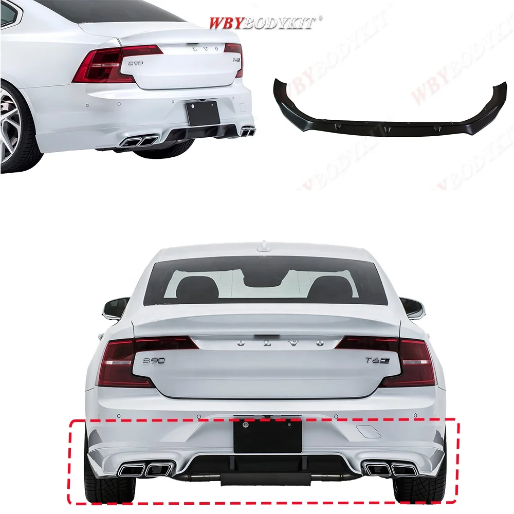 for Volvo S90 upgrade Body Kits Bumpers Front lip add-on Front Rear spoiler Spoiler Wing Fenders Hoods Auto Parts Car Exterior