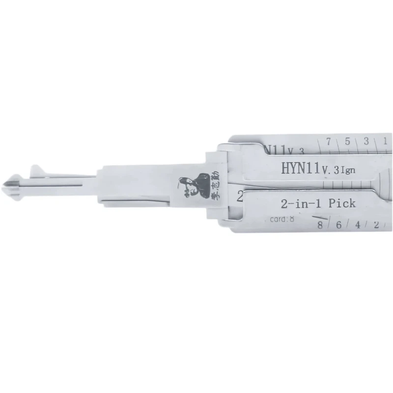 Lishi HYN11 V.3 Ign 2 in 1 Locksmith Tool Lock Pick & Decoder Flat Milling for Hyundai/Kia models view 4