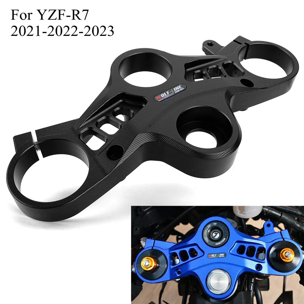 

YZF-R7 Front Fork Triple Tree Upper Top Clamp for Yamaha R7 2021 2022 2023 YZF R 7 Motorcycle Handlebar Holder Fork Bracket