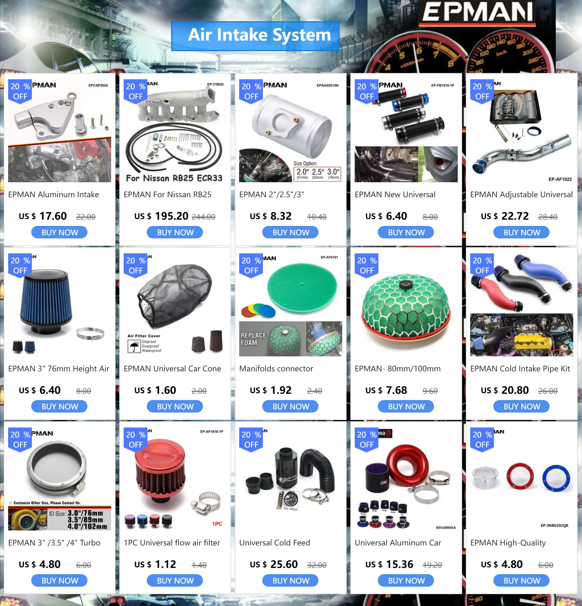 EPMAN 3"/3,5"/4" Turbo-Einlass-Grillschutzfolie Turbolader-Bildschirm Mesh Lufteinlassfilterabdeckung EPAA11G02 – Detail 2