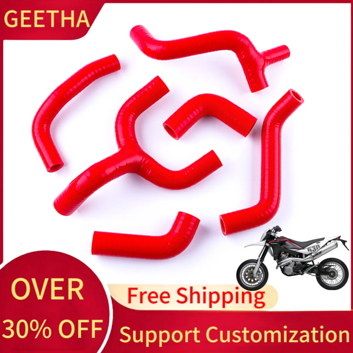 

Fit 2010 2011 Husqvarna SMS630 TE630 SMS TE 630 Silicone Coolant Radiator Hose Pipe Kit