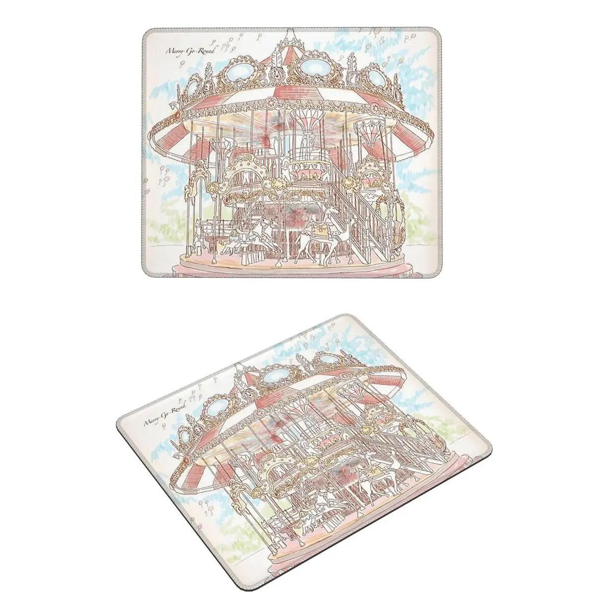 

Пастельный цирковой карусельный коврик для мыши, компьютерная клавиатура, коврик для мыши, игровой коврик для ПК, офисные аксессуары, настольные коврики