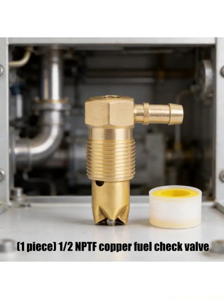 J0MA 90 Degree Brass Breather Fitting for Fuel Line Install with Male Threaded Base, Hose Outlet, and Single Piece Replacement
