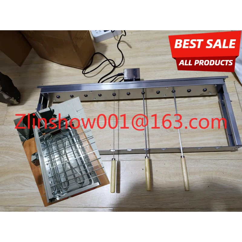 Butterfly roast incense automatic barbecue flip shelf adjustable width tumble skewer machine 5V can be connected to power bank