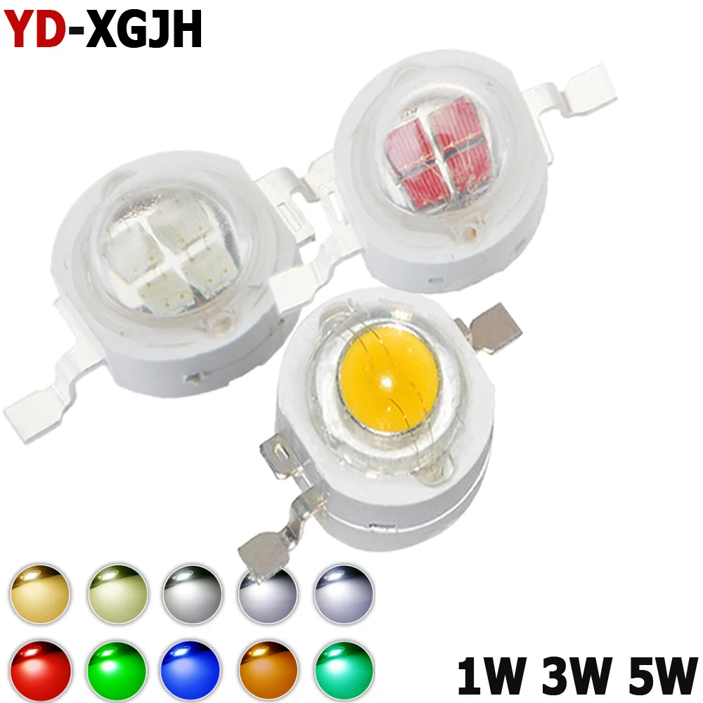 גבוה כוח הוביל שבב נורות md cob דיודות 1w3w חם קר לבן אדום אדום 520nm 440nm צהוב 440nm 660nm עבור לגדול חרוזים אור