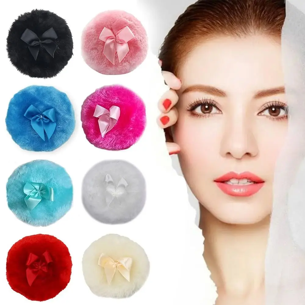 New Fluffy Powder Puff Ultra Soft Washable Reusable Velour Face Body Powder Puff Loose Powder Puffs Wet Dry Makeup Tool