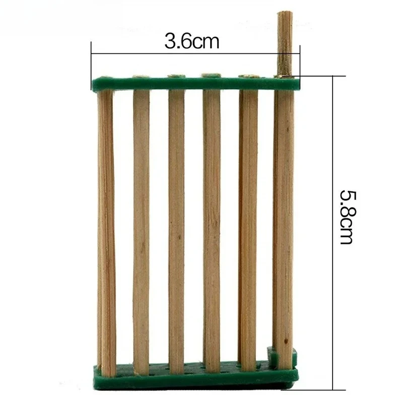 30 PCS Bamboo Queen Bee Isolation Transport Cage Prisoners King Queen Bee Cage Bee Nest King Cage Beekeeping Tools