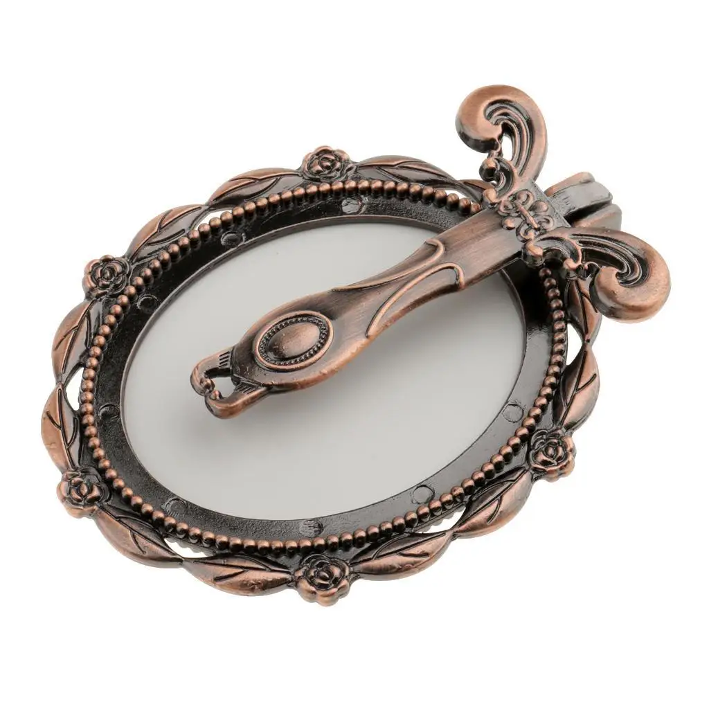 Vintage antieke handheld opvouwbare cosmetische make-up compacte handspiegel mini