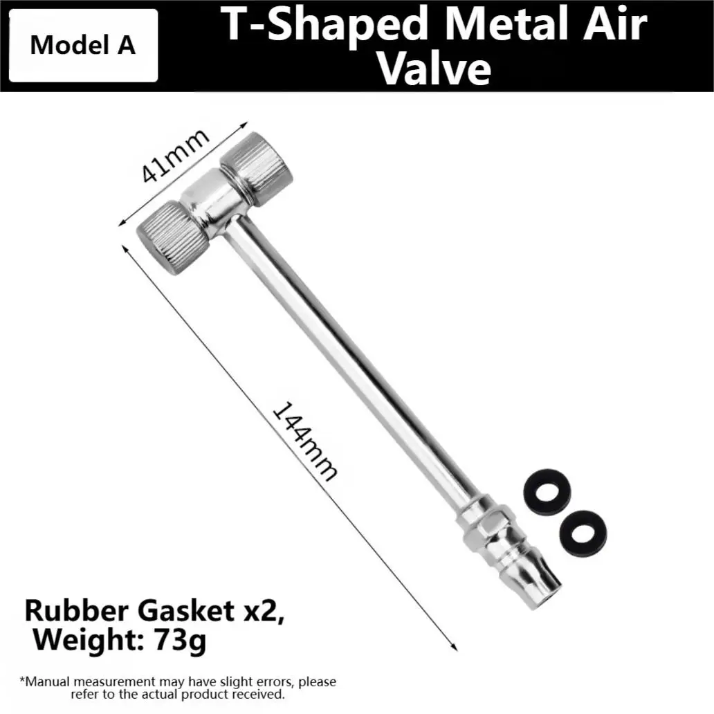 

Dual Ended Tire Inflator Hose with T Shape Pump for Car Motorcycle Bike Truck Accurate Pressure Gauge and Easy Valve Access