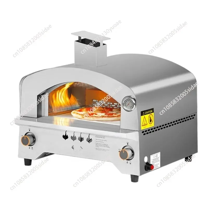 Outdoor Gas Oven With Automatic Rotating Stone - 14 Inch Portable Propane Pizza Ovens For Outside - Professio