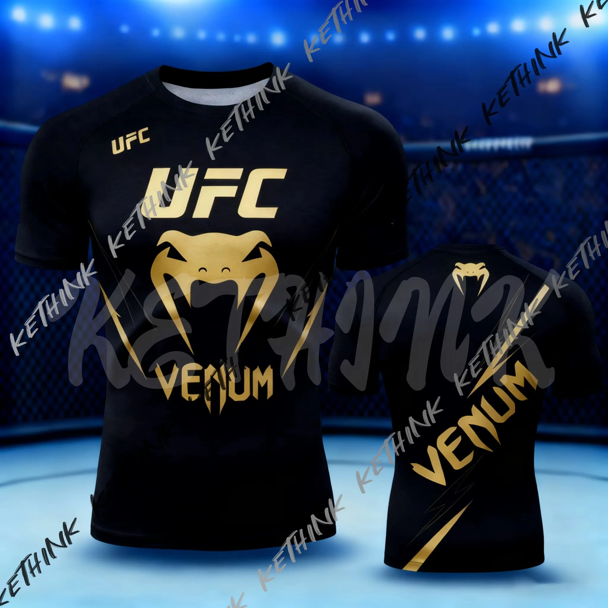 

UFC 3D Print T-shirt Men’s Short Sleeve O-neck Sportswear Top for Boxing Fitness Gym Workout Casual Summer Fashion