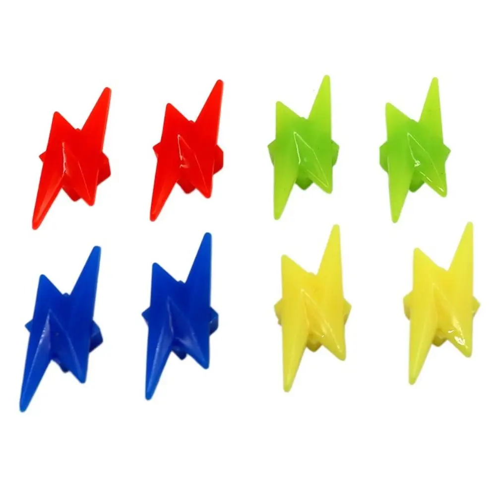 20PCS Colorful Spoke Beads Mixed Color Star Bicycle Wheel Spoke Beads Glow Plastic Wheel Stripe Colored Bead Children Gifts