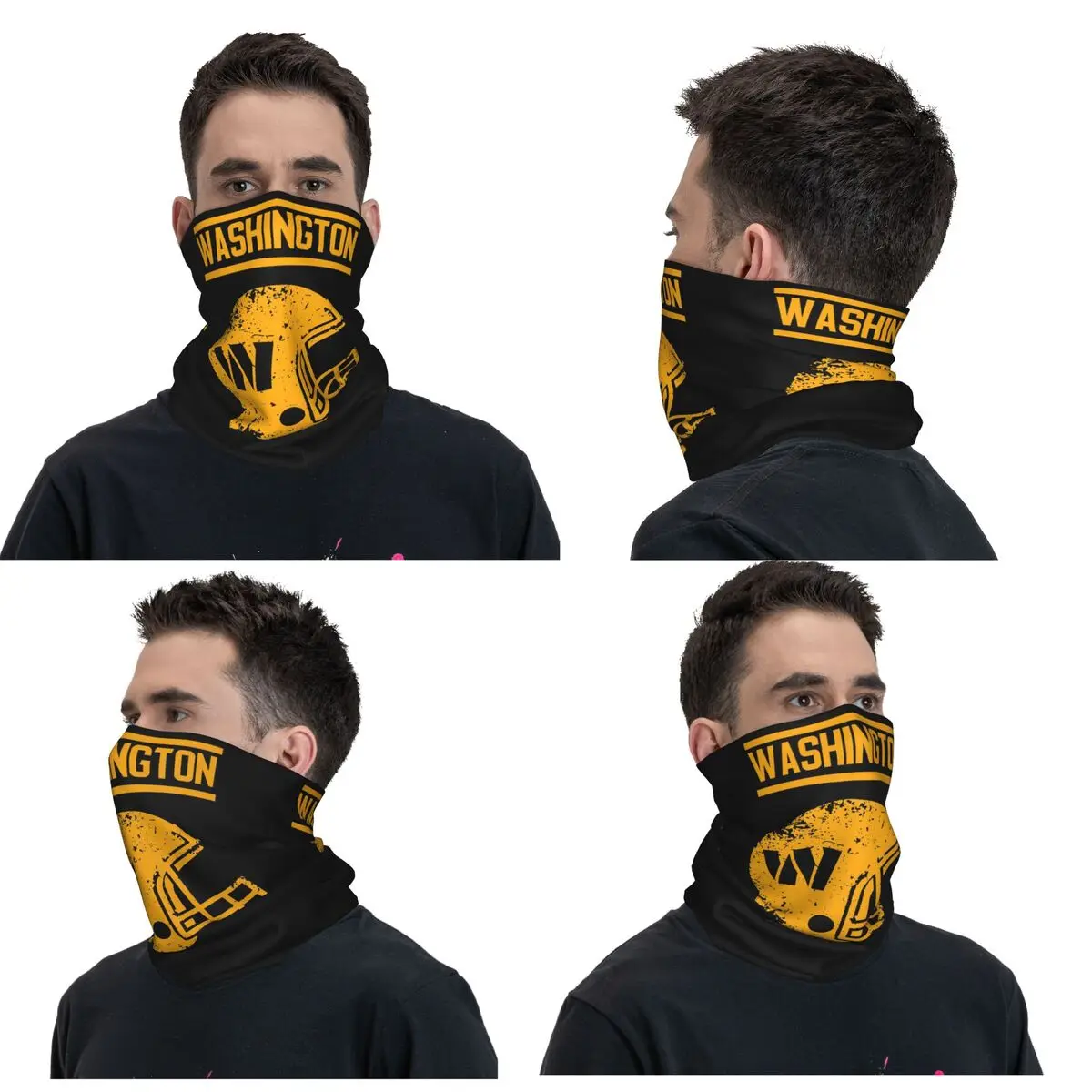 Washington Commanders Helmet Bandana Neck Gaiter Printed Face Scarf Warm Cycling Scarf Cycling For Men Women Adult Winter