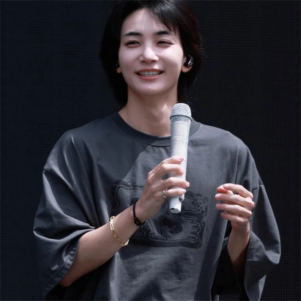 T-shirt w stylu KPOP WONWOO JEONGHAN THE8 nadrukowana moda na co dzień bawełniane krótkie rękawy oddychająca letnia odzież dla kibica prezent
