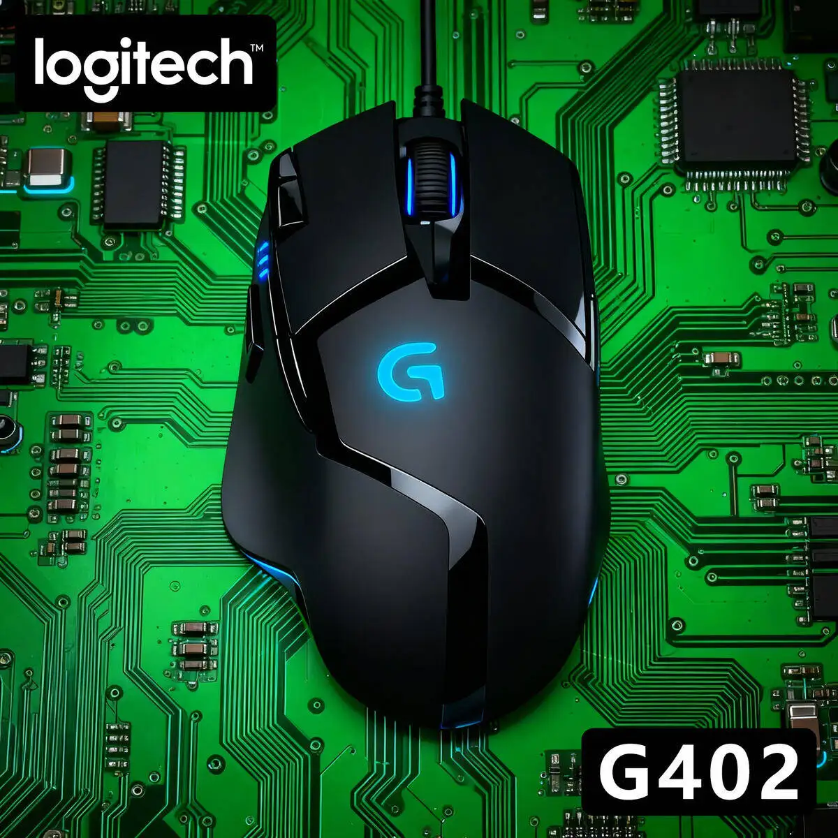 

Проводная мышь Logitech G402, киберспортивная игра, посвященная редактируемым макрокомпьютером, настольным ноутбуком, ест курицы CSGO