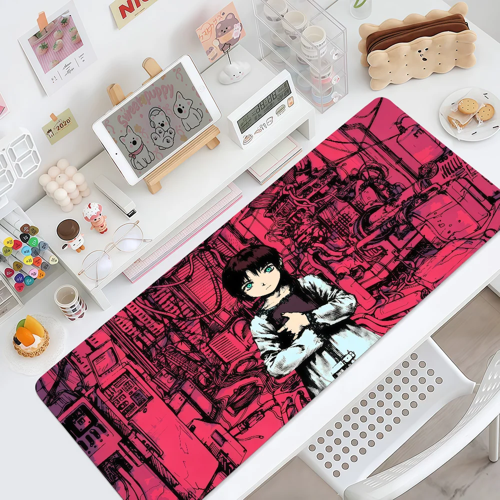 Mouse Pad MousePad Non-slip Lockedge Experiments Office Student Gaming Anime Serial Thickened L-Lain Large Writing Pad Cushion