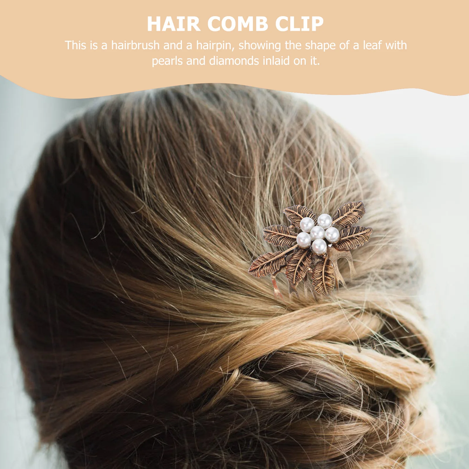 

5pcs Hair Combs Headdress Alloy Pearl Rhinestone Side Combs Anti Rust Fade Resistant Hairstyle Accessories