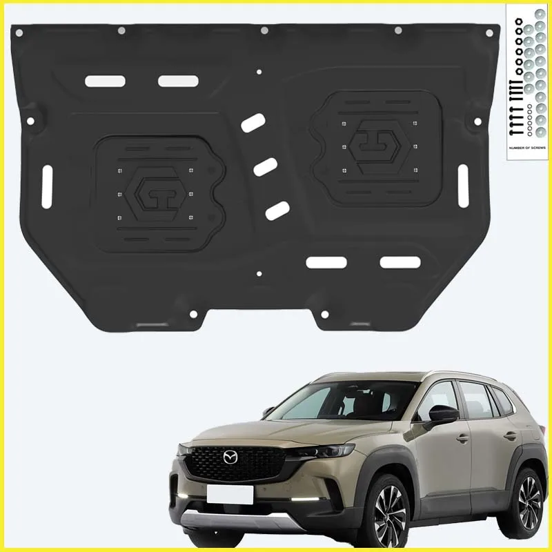 

Engine bottom guard for Mazda CX-50 2023-2024 Black Under Engine Guard Plate Splash Shield Mud Fender Cover Mudguard Protector