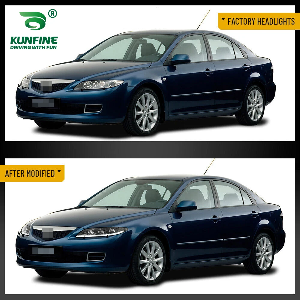 Car Styling Pair Of Car Headlight Assembly For Mazda 6 2003-2008 LED Head Lamp Car Tuning Light Parts Plug And Play