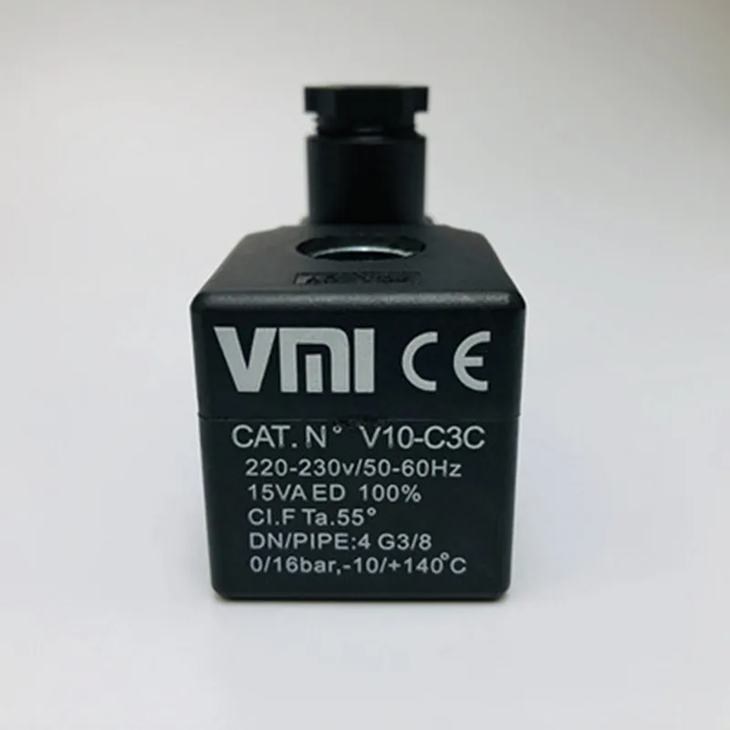 VMI Solenoid Valve Coil PG3/8 V10-C3C 220AC Coil Inner Diameter 13mm Height 38.5mm 15VA 16Bar