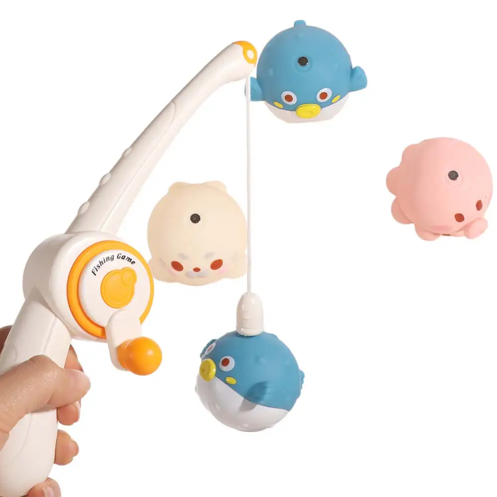 Magnetyczna zabawka wędkarska dla dzieci - Lew morski, pufferfish, zabawka do wędkowania w łazience, zabawka wodna do wczesnej edukacji, plastikowa zabawka wędkarska, zabawki dla chłopców.