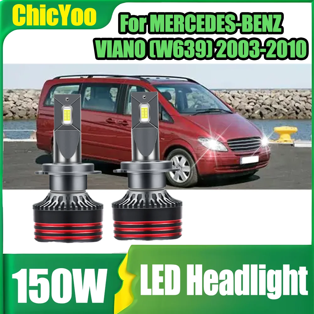 

2PCS 30000LM H7 LED Car Headlights Auto Headlamps Bulbs 150W 6000K White Plug and Play For MERCEDES-BENZ VIANO (W639) 2003-2010