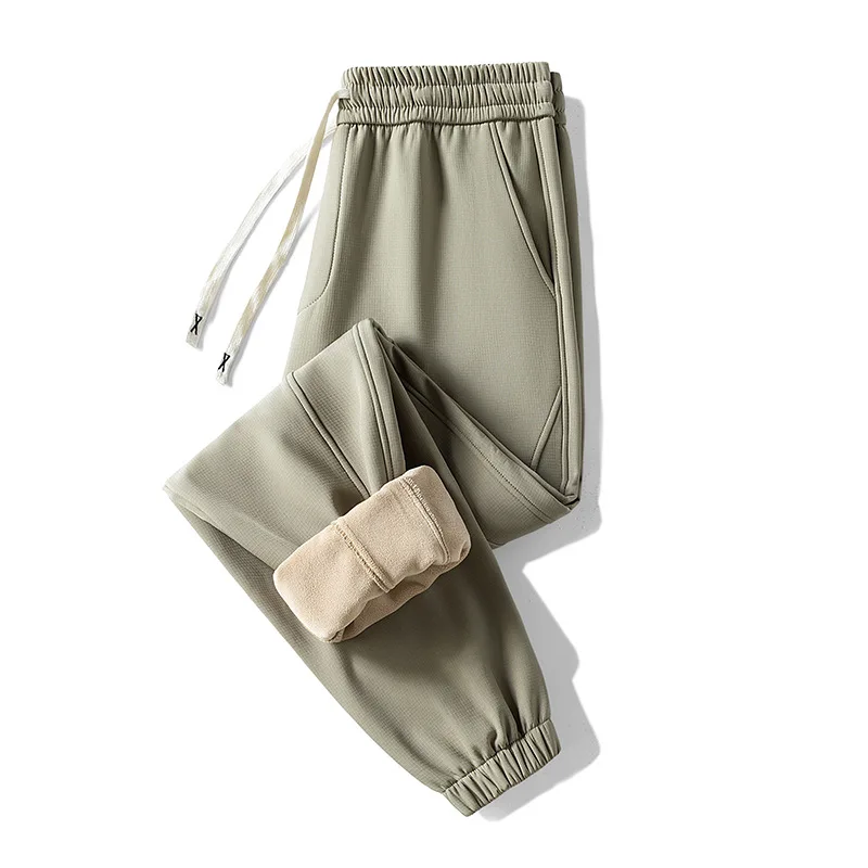 

Tactical Joggers for Men - Waterproof Fleece-Lined Winter Pants, Windproof Outdoor Cargo Pants with Tapered Ankle