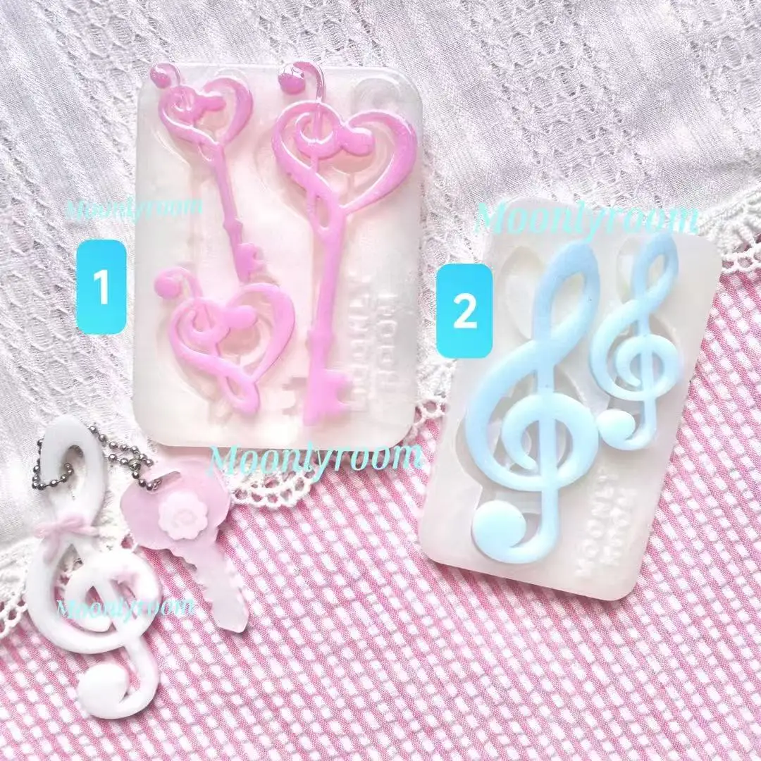 Musical Note Accessories Resin Casting Mold Silicone Mold Accessories Resin Liquid Mold Resin Keychain Silicone Mold Resin Mold