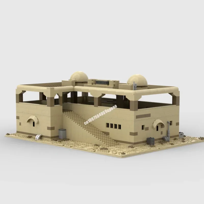 جديد 1753 قطعة فيلم معركة النجوم الشهيرة Moc الصحراء قصتين منزل نموذج لغز مخصص لتقوم بها بنفسك الأفكار الإبداعية لعبة طفل هدية عيد ميلاد