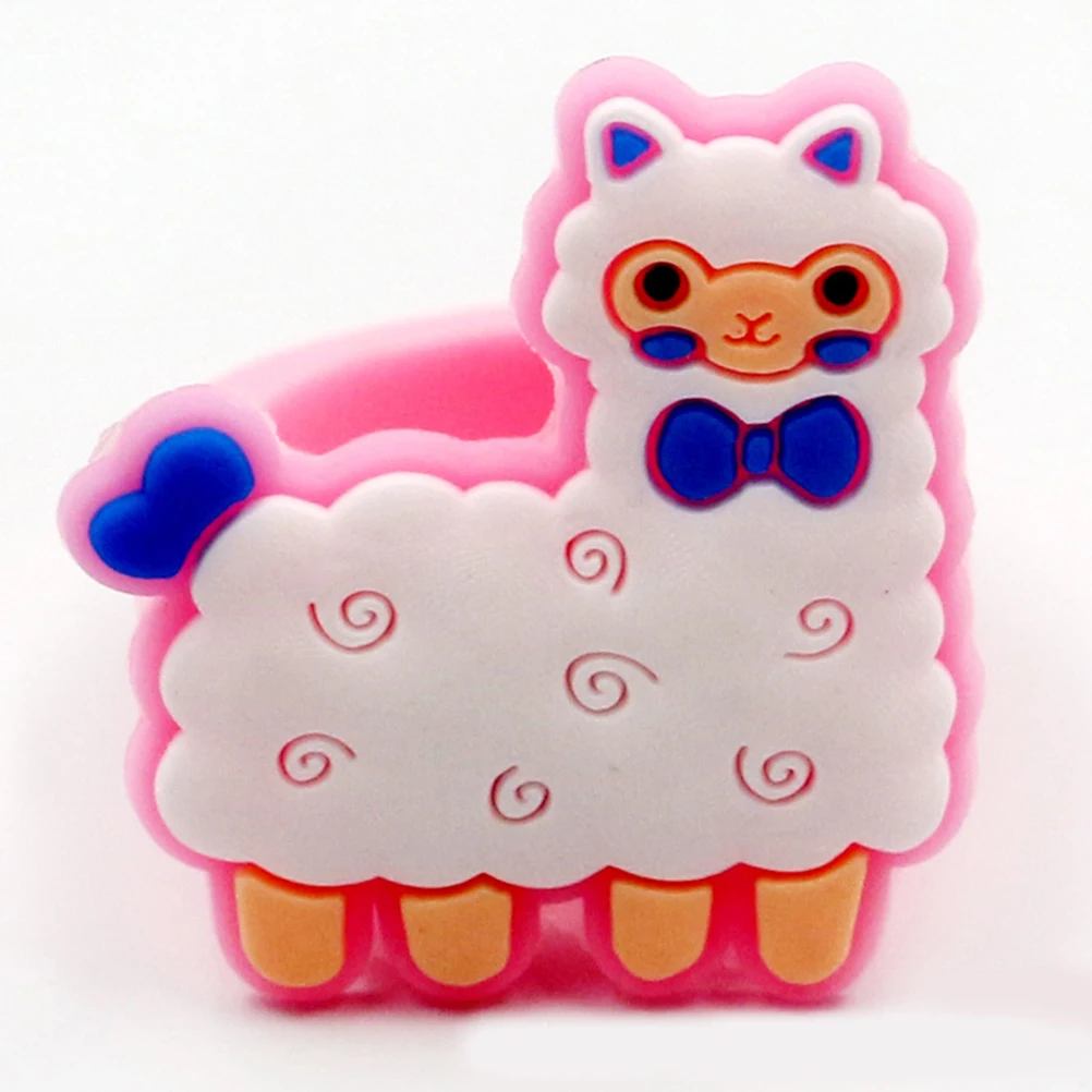 25 Stück PVC weiche bunte Alpaka Kinder Mädchen Party Geschenke Spielzeug Kostüm Zubehör Schönheit Dekor spielen Make-up