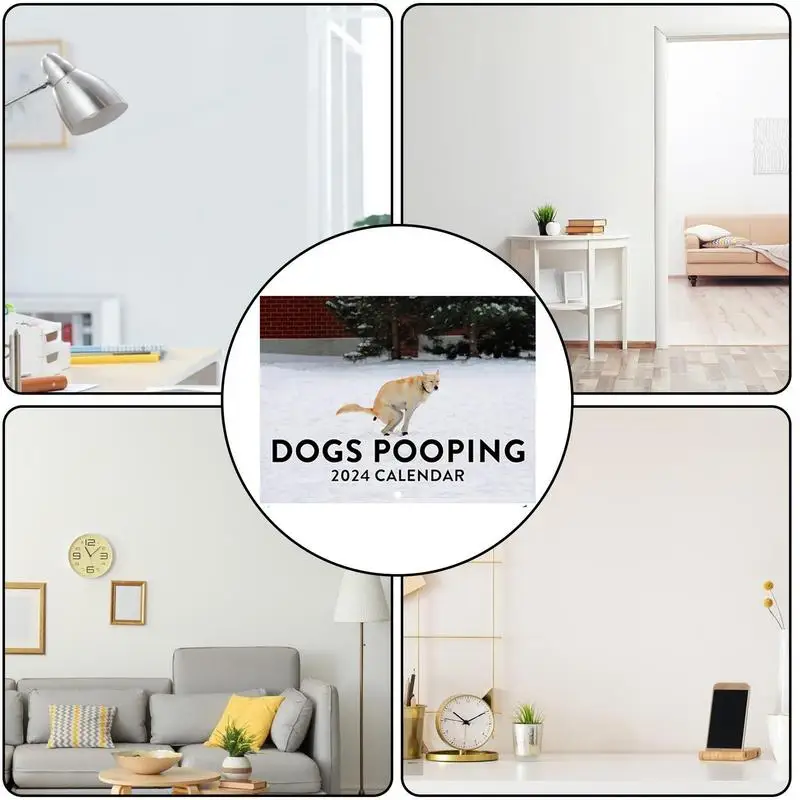 Fun Wall Calendar Funny Pooping Calendar For Wall Wall Decor Calendar With Dog Poop Photos For Offices School Home Hotel