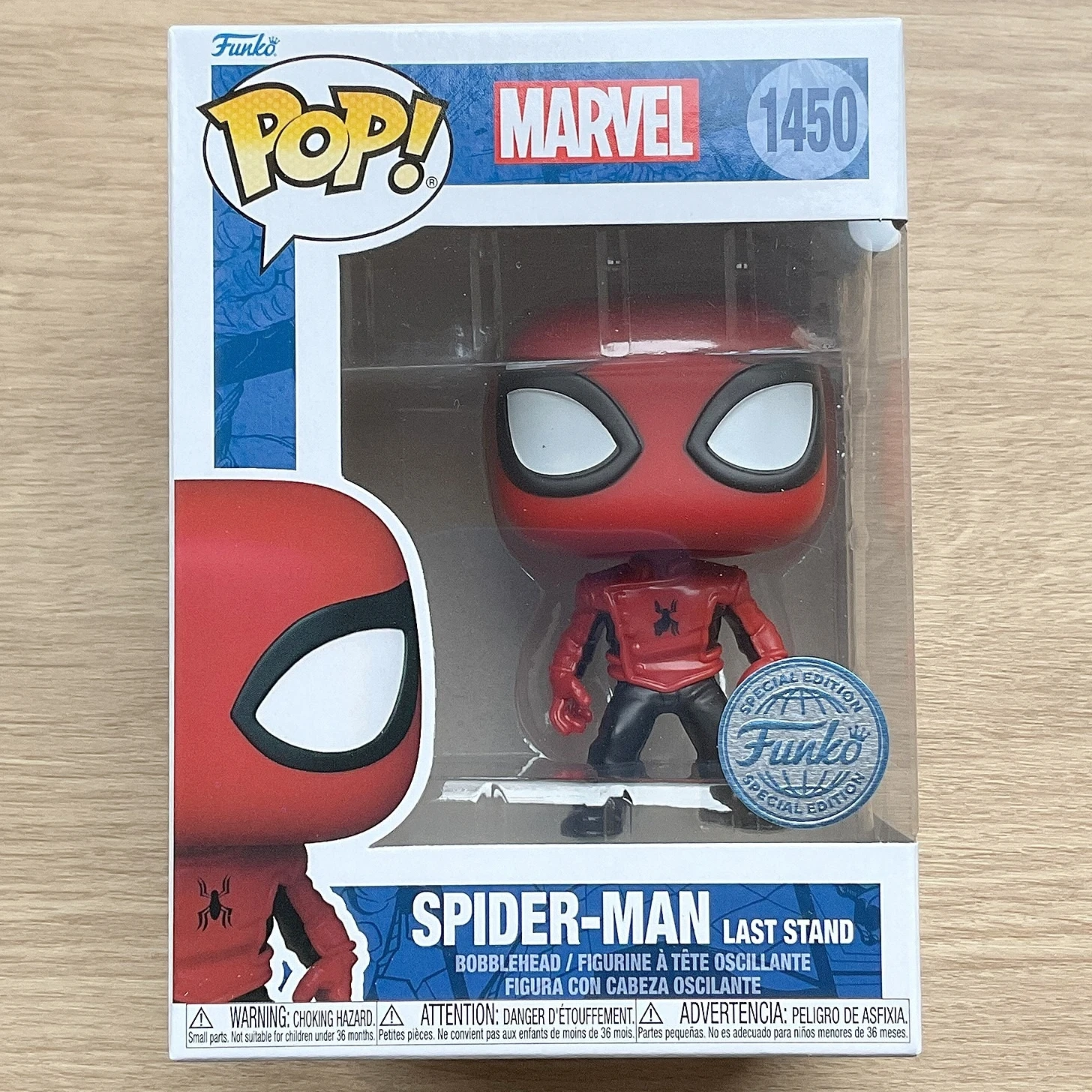 Funko Pop! Marvel Spider-Man: Última Lucha # Figura Coleccionable de Vinilo Original 1450, Modelo de Superhéroe, Adorno de Escritorio, Regalo para Fanáticos