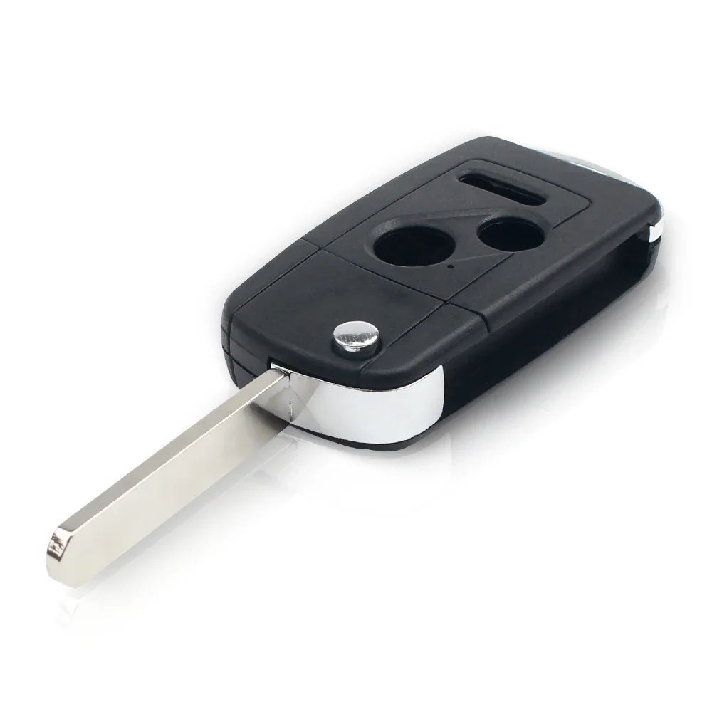 KEYYOU Çevirme Anahtarı Modifiye Katlanır Uzaktan Araba Anahtarı Shell Kılıf Fob Honda Accord Pilot Cr-V Civic Insight Ridgeline 2003-2013