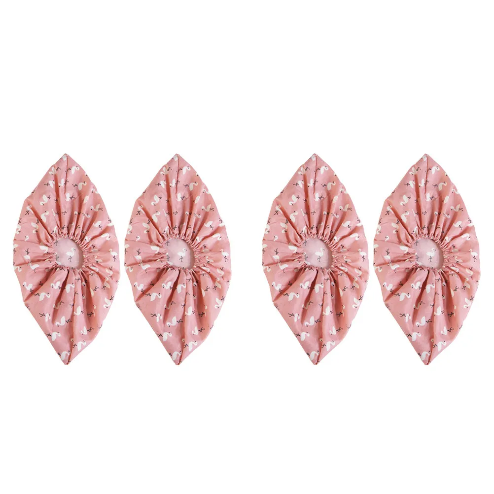 

2Pairs Anti-Slip Shoe Covers Linen Dacron Material Washable Breathable Non-Slip Indoor Home Use Men Women Elastic Band Design