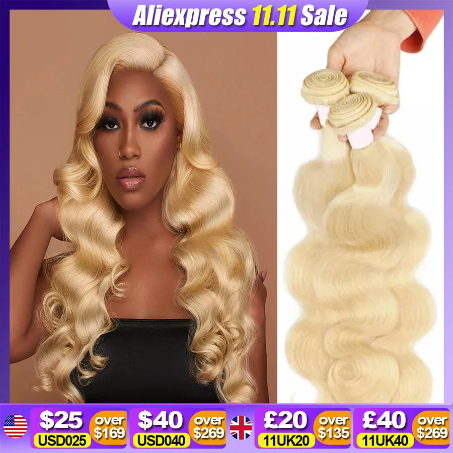 BEEOS 613 Honey Blonde Body Wave Bundles100% Human Hair 20 22 24 26 28 30 Inch Bundles Brazilian Remy Hair  Raw Hair Extensions