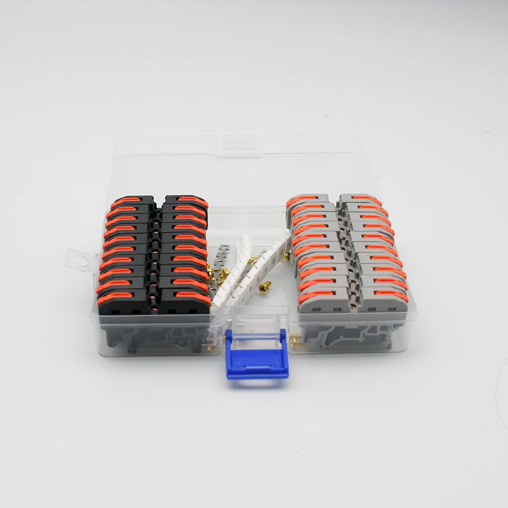 Boxed Din Rail 211 Splicing TYPE Wire Connector Quick Connection Conductor Cable Wiring Terminal Block Instead Of UK Connector