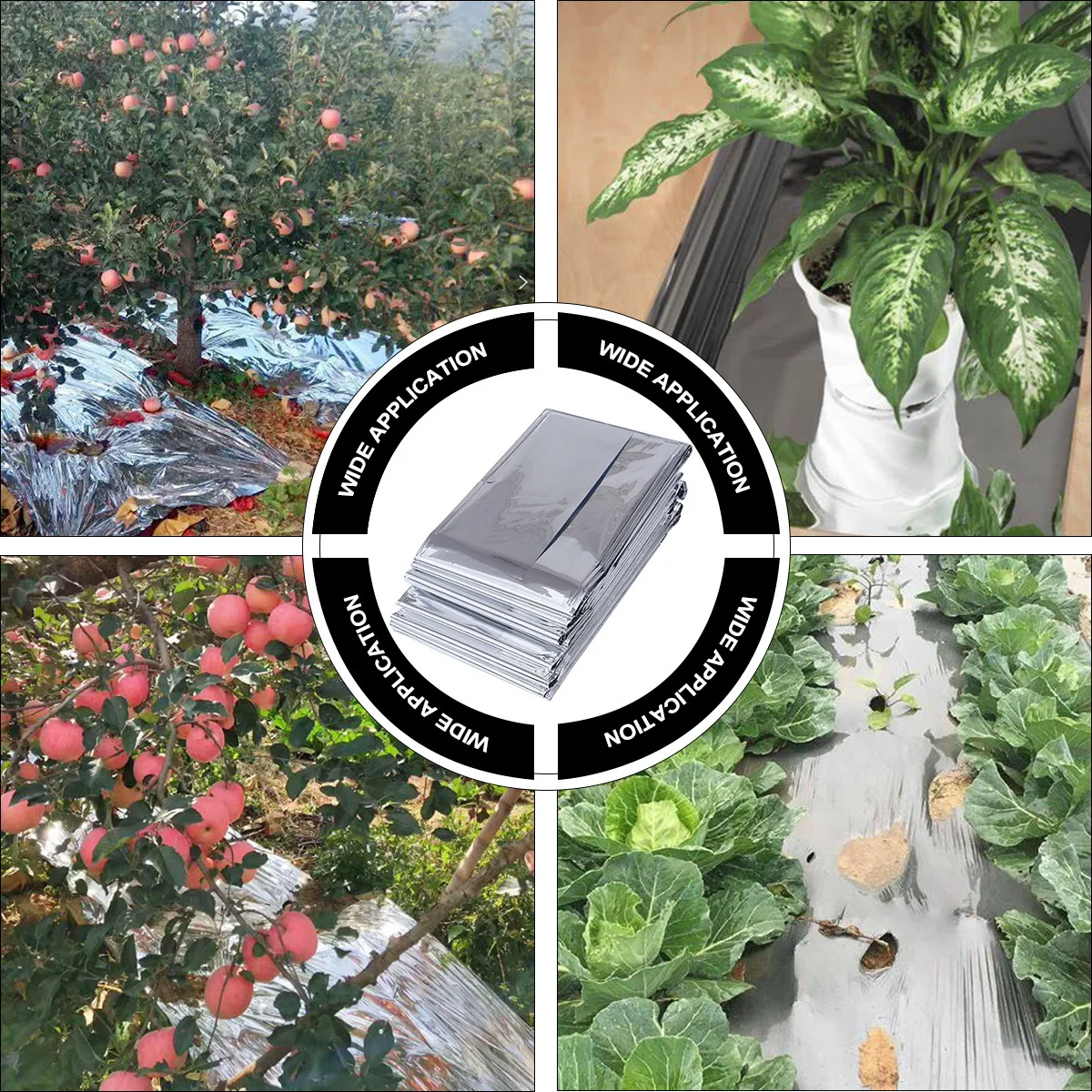 1 قطعة فيلم عاكس الفضة لحديقة الدفيئة يندبروف العزل الحراري دائم نمو النبات مساعد عاكسات الحديقة #6