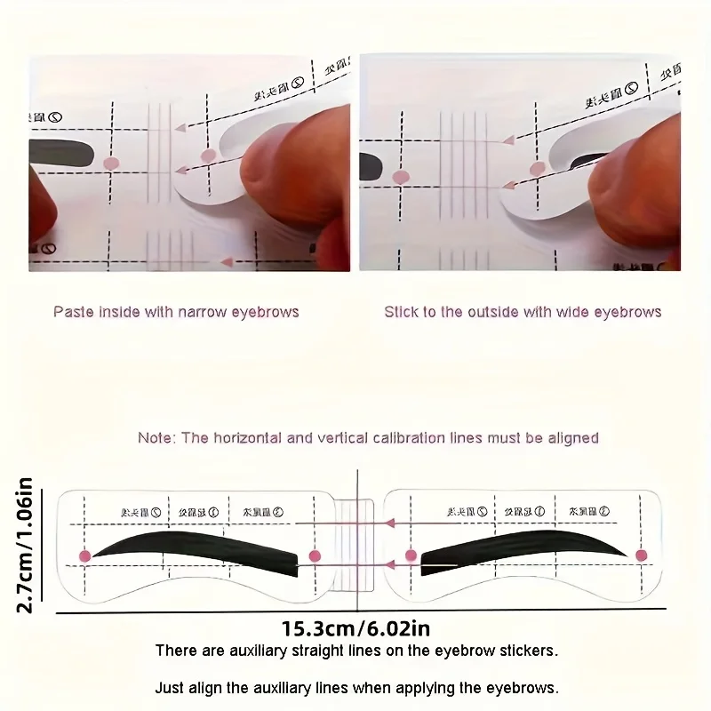 Wiederverwendbares Augen-Make-up-Schablonen-Set – Eyeliner-Lidschatten-Augenbrauenformungsvorlagen für schnelle Anwendung