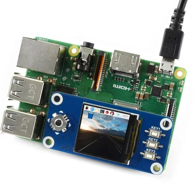 Chapeau d'affichage LCD IPS pour Raspberry Pi, interface éventuelles I, LED, 1.3x240 pixels, 240 pouces