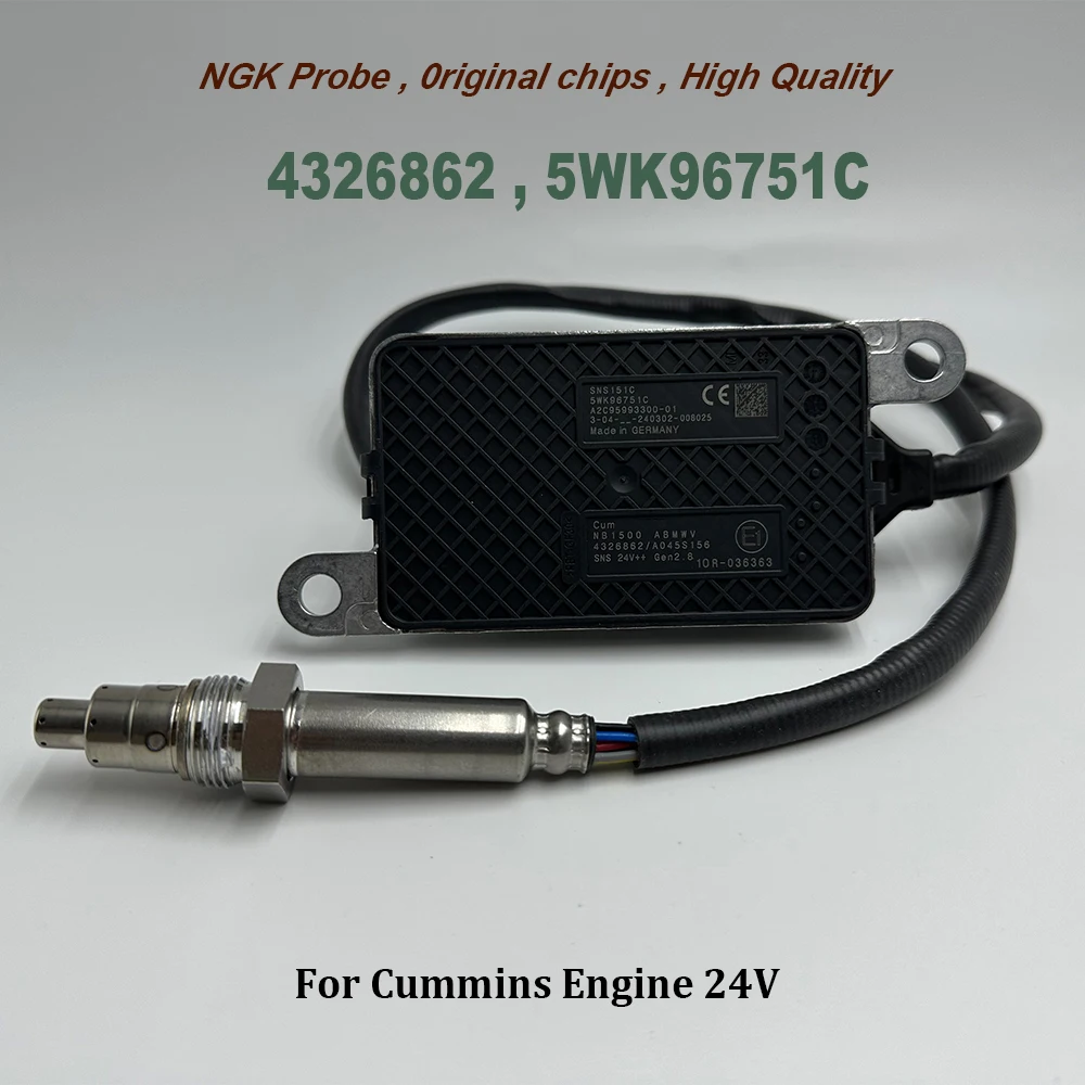 

NEW 4326862 5WK96751C High Quality Chip For NGK Probe NOX Nitrogen Oxygen Sensor 4326862RX 2872945 For C-ummins Engine 24V