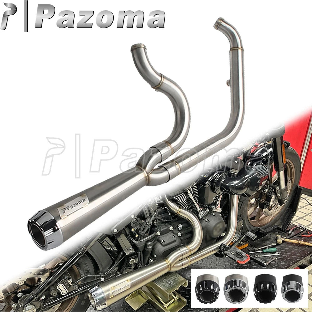 

Выхлопная труба мотоцикла, полная система, глушитель для Harley Softail Low Rider Standard Street Bob Fat Bob Slim Deluxe PAZOMA