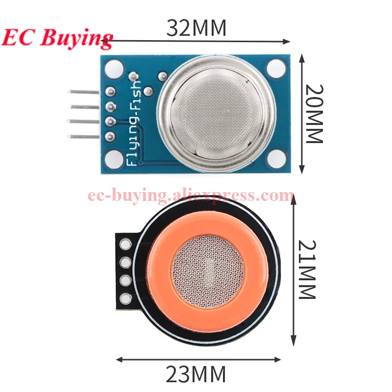 1-5Pcs MQ Gas Sensor Carbon Monoxide Alcohol Smoke Air Quality Pollution MQ-2 MQ-3 MQ-4 MQ-5 MQ-6 MQ-7 MQ-9 MQ-131 MQ-8 MQ-135