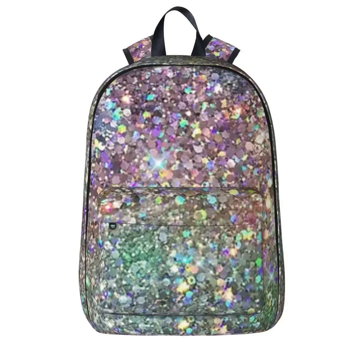 Rainbow Mixed Glitter Digital Art NOT REAL GLITTER Woman Backpacks Boys Girls Bookbag Fashion Children School Bags Portability