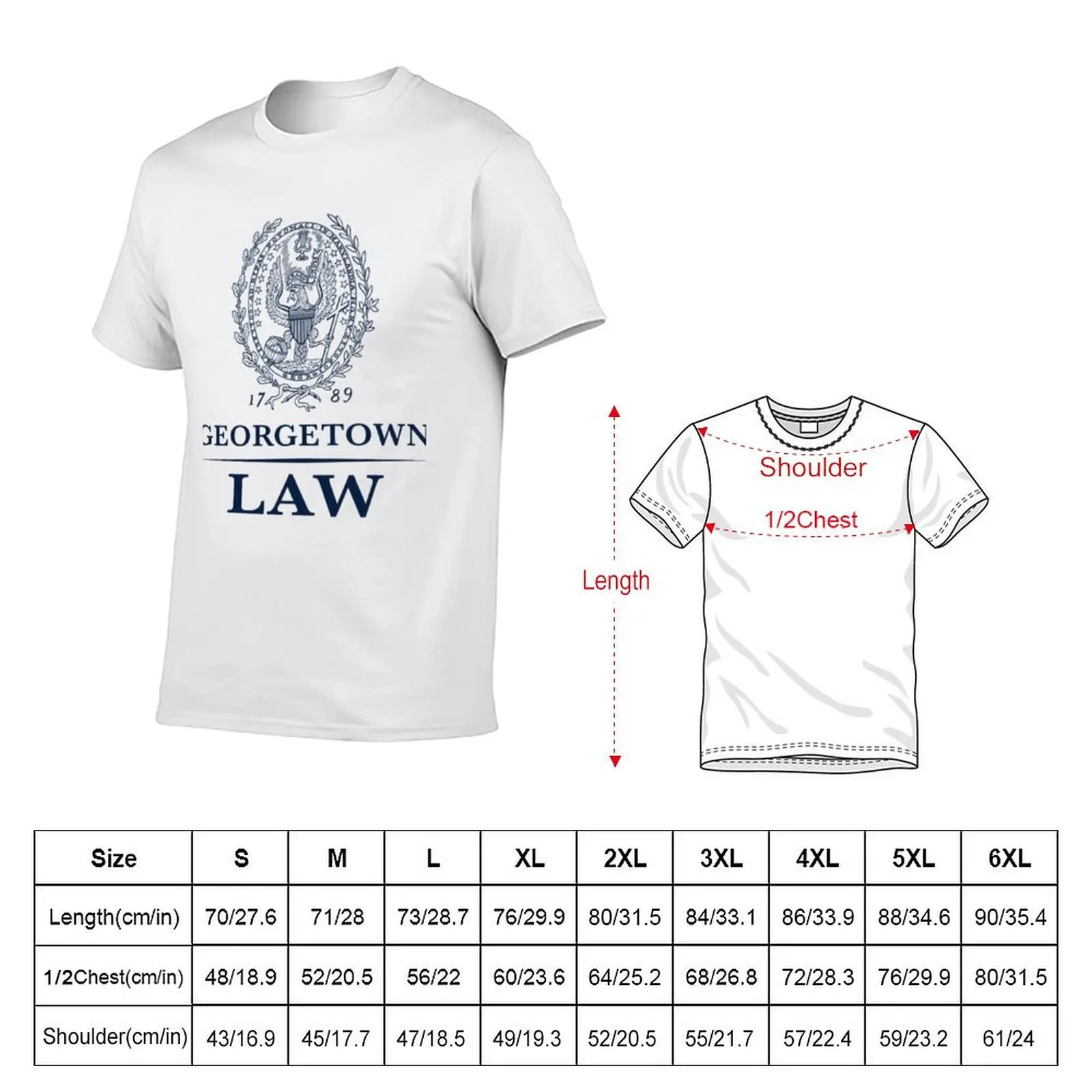 Georgetowns Laws Seals T-Shirt valentines clothes oversized mens graphic t-shirts hip hop